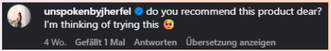 Instagram Kommentar