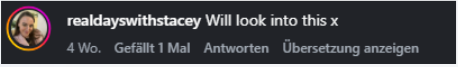 Instagram Kommentar